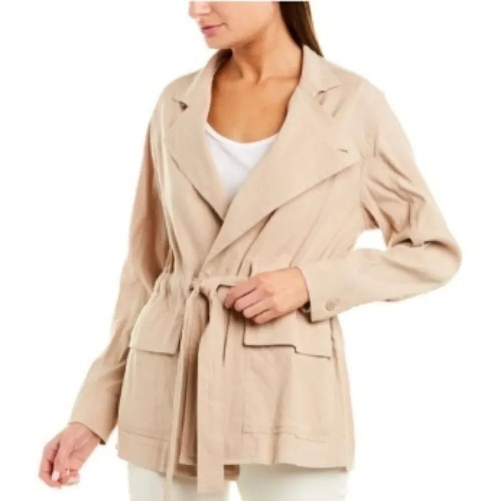 Like New! VINCE Drapery Oat Linen Blend Jacket in Size XS
